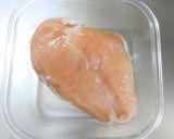 レンジ鶏胸サラダチキン☆ケチャマヨトマト作り方5写真