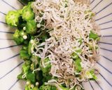 夏の副菜、オクラ梅ジャコマヨで簡単に♪︎作り方2写真