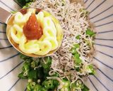 夏の副菜、オクラ梅ジャコマヨで簡単に♪︎作り方3写真