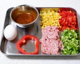 コーンとピーマンのキーマカレー作り方1写真