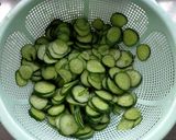赤じそとキュウリとちりめんじゃこの酢の物作り方1写真