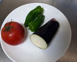 なすとトマトとピーマン☆味噌マヨパスタ作り方1写真