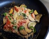 なすとトマトとピーマン☆味噌マヨパスタ作り方5写真