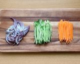 きび酢ドレッシング！そばサラダ作り方1写真