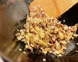 長ねぎと椎茸の肉そぼろ作り方2写真