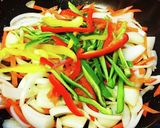 牛小間切れ肉バルサミコ炒め。作り方4写真