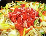 牛小間切れ肉バルサミコ炒め。作り方6写真