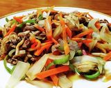 牛小間切れ肉バルサミコ炒め。作り方8写真