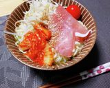 冷やしサッポロ一番with生ハム作り方4写真