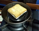 味噌とチーズを挟んだ厚揚げの燻製作り方5写真