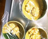 豆腐バーグ入玉ねぎ甘酢味豚こま乗ドーム蒸作り方5写真
