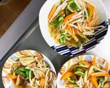豆腐バーグ入玉ねぎ甘酢味豚こま乗ドーム蒸作り方17写真