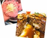 デミハンバーグメインの夕飯メニュー作り方2写真