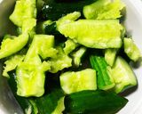 キュウリと大葉の梅肉和え作り方1写真