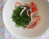 10分で簡単!節約・卵とカニカマの天津飯作り方1写真