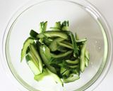 簡単に美味しい!【キュウリの旨つゆ炒め】作り方3写真