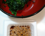 簡単！副菜☆ほうれん草と納豆のごま和え☆作り方1写真