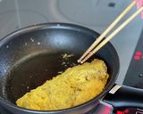簡単★アスパラとお肉のオムレツ作り方5写真