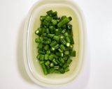 【離乳食初期】レンジでいんげんペースト作り方2写真