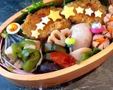 雨月30 チキンカツ　七夕弁当作り方4写真