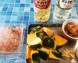 栗かぼちゃの甘味噌 そぼろ煮作り方1写真