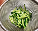 えのき常備菜☆胡瓜とひじきの梅わさび和え作り方3写真