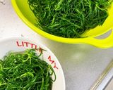 簡単。おかひじきツナのせ。作り方1写真
