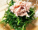 簡単。おかひじきツナのせ。作り方4写真