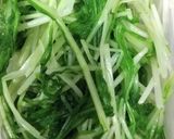 鶏皮と水菜のレモン果汁和え作り方4写真