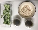 簡単副菜サラダチキンと胡瓜のもずく酢和え作り方1写真
