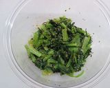 レンジで簡単☆小松菜の塩昆布ナムル風作り方3写真