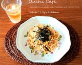 おうちカフェ❤️ツナと明太子の和風パスタ作り方4写真