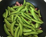 スナップエンドウとベーコンのスパゲッティ作り方4写真