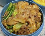 豚のキム！マヨ！チーズ　タロの弁当133作り方5写真
