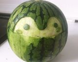 すいかアートでコウペンちゃん！作り方4写真