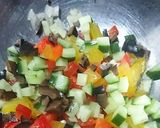 たっぷり夏野菜で帆立のカルパッチョ作り方1写真