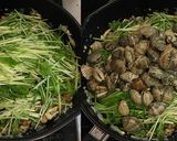 あさりと水菜としめじのガーリック蒸し作り方6写真