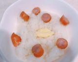 レンジで簡単、ソーセージ卵かけご飯！作り方2写真