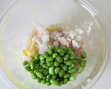 ふわふわ〜【エビ枝豆のはんぺん焼き】作り方4写真