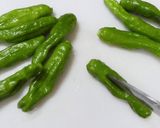 ラカントで糖質オフ！ししとう蒟蒻きんぴら作り方1写真
