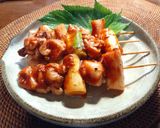 鯖佃煮の焼きおにぎり　梅酢トマトダレ作り方9写真