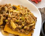 厚揚げのきのこ挽肉あんかけ作り方6写真