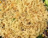 わけぎとコーンと挽肉の醤油焼きそば作り方8写真
