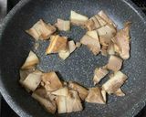 簡単！ゴーヤと焼き豚の甘辛炒め温玉のせ♬作り方3写真