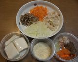 たっぷり野菜のおから豆腐ハンバーグ☆作り方1写真