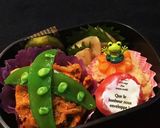 文月６　豚キムチ　スヌーピー弁当作り方7写真