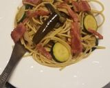 ベーコンなすズッキーニ舞茸和風パスタ作り方7写真