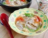 中味汁でサンラータン（酸辣湯）風作り方4写真