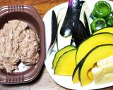 夏野菜たっぷり お肉をはさみ焼き作り方1写真