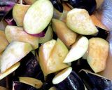 なすと彩り野菜のポン酢和え作り方1写真